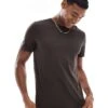 Hollister Icon Logo T-shirt In Chocolate Brown For Men