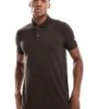 Hollister Icon Logo Pique Polo In Brown For Men