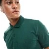 Hollister Icon Logo Pique Polo In Mid Green For Men