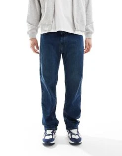 Hollister Straight Fit Vintage Tint Jeans In Light Wash For Men