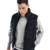 Hollister Reversible Nylon/cord Relaxed Fit Puffer Vest In Black For Men