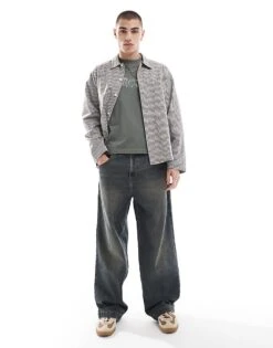 Hollister 5 Pocket Baggy Skater Jean In Dark Wash For Men