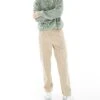 Hollister Pull On Straight Leg Relaxed Trouser In Beige For Men