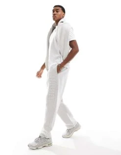 Hollister Baggy Straight Leg Motif Jogger Co-ord In Grey For Men