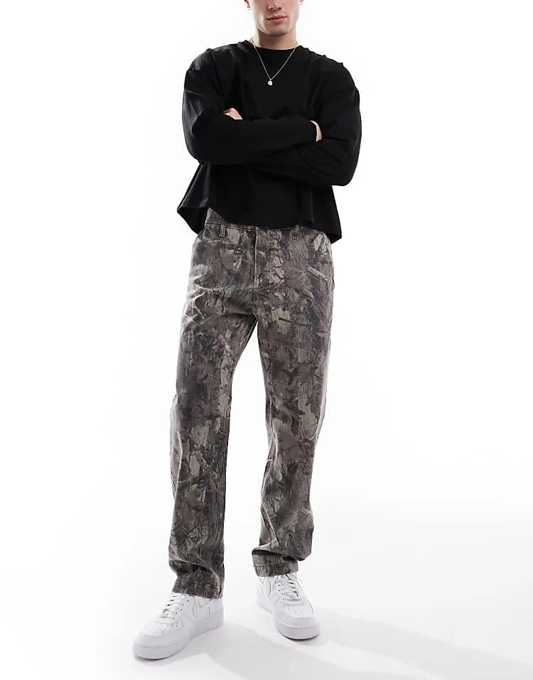 Hollister Baggy Panel Detail Jean In Camo For Men Multi - Image 6