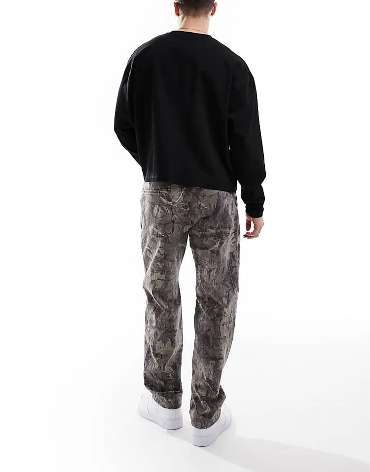 Hollister Baggy Panel Detail Jean In Camo For Men Multi - Image 2