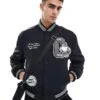 Hollister Varsity Bomber Jacket In Black For Men