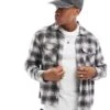 Hollister Boxy Western Shirt In Grey Check For Men