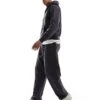 Hollister Baggy Straight Leg Motif Jogger Co-ord In Charcoal For Men