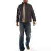 Hollister Brushed Overshirt In Brown For Men