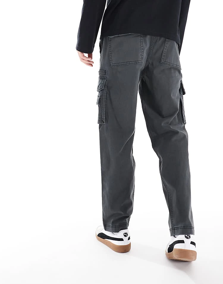 Hollister Utility Loose Cargo Trouser In Black For Men - Image 3