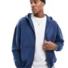 Hollister Boxy Mini Logo Motif Hoodie Co-ord In Navy For Men