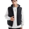 Hollister Padded Gillet Jacket In Black For Men