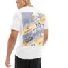 Hollister Racing Motif Back Detail T-shirt In White For Men