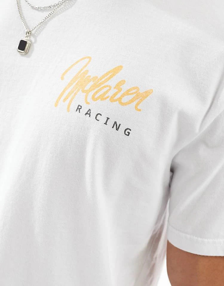 Hollister Racing Motif Back Detail T-shirt In White For Men - Image 3