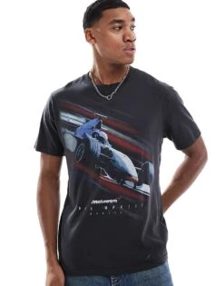 Hollister Mclaren Motif Detail T-shirt In Black For Men