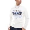 Hollister Racing Motif Detail Sweat Top In Cream For Men