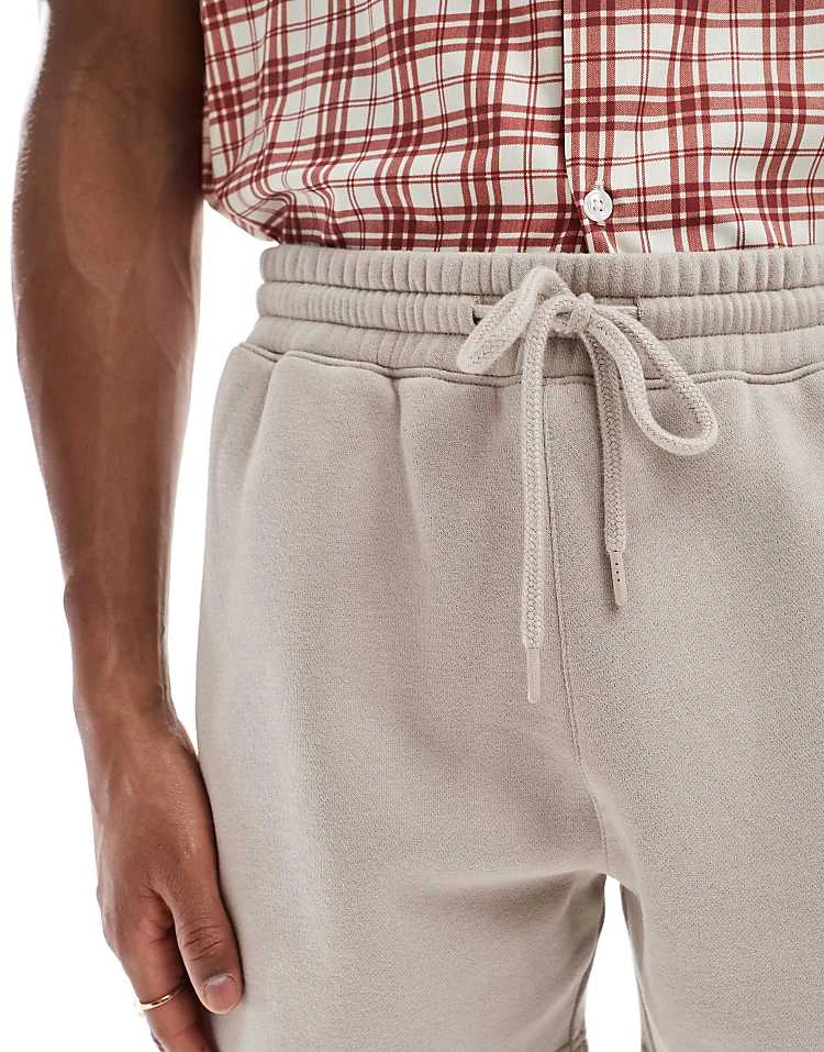 Hollister 8"" Loose Fleece Short In Beige For Men - Image 3