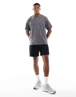 Hollister 8"" Icon Fleece Short In Black For Men