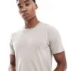 Hollister Icon Motif Detail Fitted T-shirt In Beige For Men