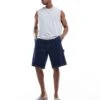 Hollister Baggy Jort In Dark Blue For Men