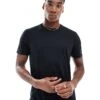 Hollister Icon Motif Detail Fitted T-shirt In Black For Men