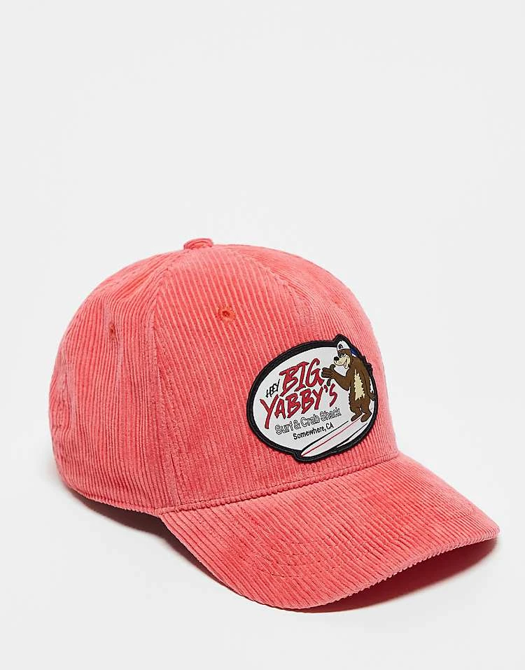 Hollister Y2K Ribbed Motif Surf Cap In Red For Unisex