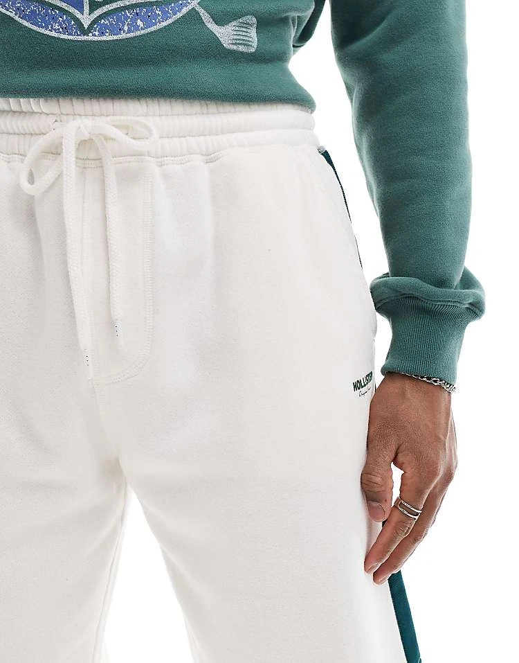 Hollister Loose Varsity Logo Short With Side Stripe In Beige For Men - Image 5