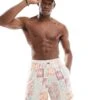 Hollister Y2K Swim Short In Vintage Malibu Print For Men Multi