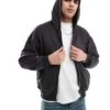 Hollister Baggy Fit Longline Hoodie In Washed Black For Men