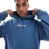Hollister Baggy 90's Motif Back Sweat Top In Blue For Men