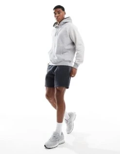Hollister 8"" Icon Fleece Short In Charcoal For Men