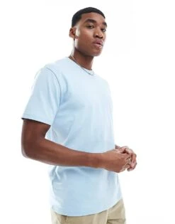 Hollister Relaxed T-shirt In Light Blue For Men Grey