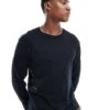 Hollister Long Sleeve Layering T-shirt In Black For Men