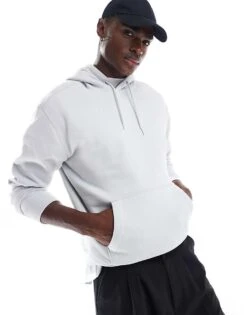 Hollister Relaxed Icon Hoodie In Grey For Men