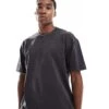 Hollister Short Sleeve Boxy T-shirt In Washed Black For Men