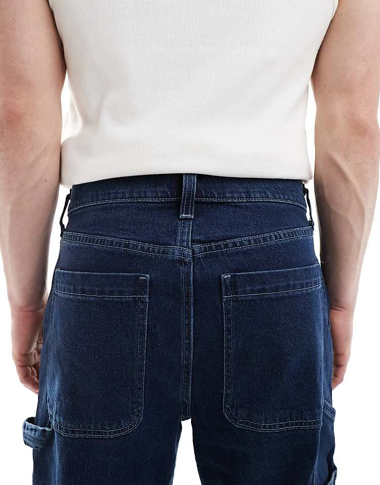 Hollister Baggy Carpenter Jean In Dark Denim For Men Dark Wash - Image 4