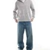 Hollister Super Baggy Jean In Medium Blue Wash For Men